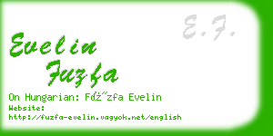 evelin fuzfa business card